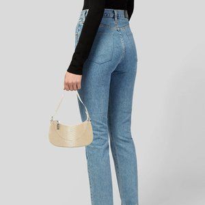 Stuart Weitzman Embossed Patent Leather Shoulder Bag